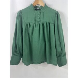 Scarlet Darkness Cottagecore Green Whimsigoth Blouse Size Small